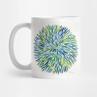 Blue Water Color Burst Mug